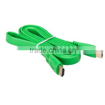 1080p green flat hdmi cable V1.4 for digital HDTV