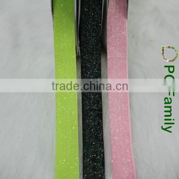 New arrival elastic ribbon with glitter
