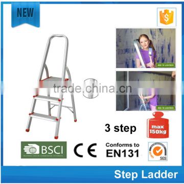 aluminum step ladder chair 2-step stool pass CE by aluminum