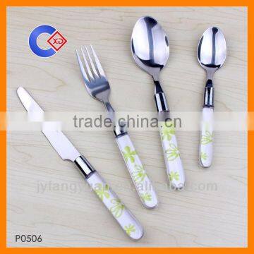 cutlery with plastic handle