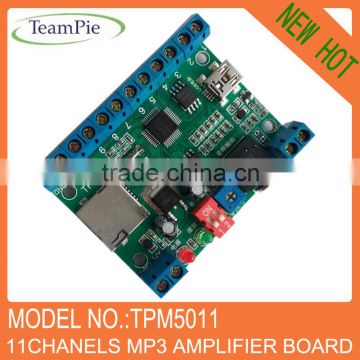 11 Channels MP3 Player Board with Amplifier