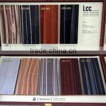 Shinning sparkle and wood grain high glossy uv paint MDF boards