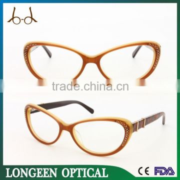 wholesale fashion cat eye reading glasses with diamond