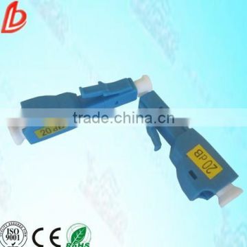 Shen zhen supplier plug style male to female LC Singlemode fiber optic attenuators RL>/=55dB