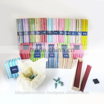Aromatic Kayuragi cone and stick incense set for Japan gift shop