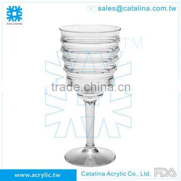 Acrylic/MS Clear 384ml Transparent Barware Plastic Wine Glass