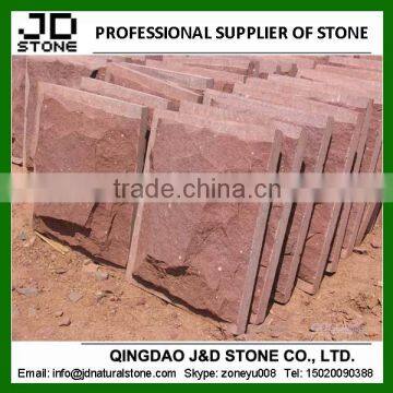 cheap red sandstone mushroom wall cladding for sale