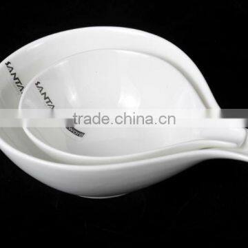 Hot selling new bone china with handle mixing bowl