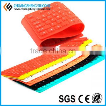 KINDS OF COLOR PORTABLE COMPACTS SIZE WATERTPROOF SILICONE FLEXIBLE KEYBOARD