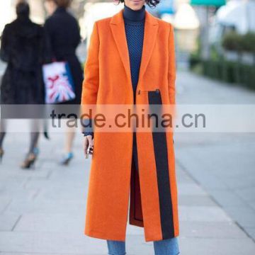 100% hand made fashion orange winter coat women