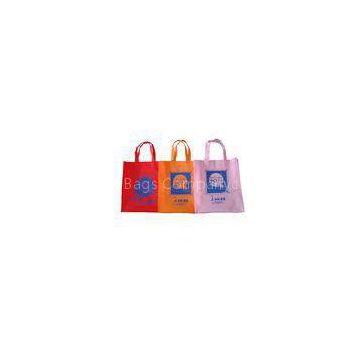 Silk screen Non Woven Shopping Bag for Supermarket , Pink / Red