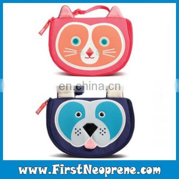 Cute Carton Dog Patterns Neoprene Custom Lunch Tote Bag