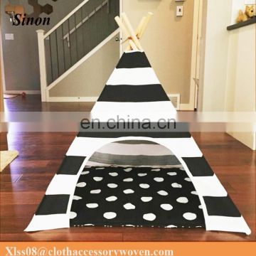 Good quality cotton canvas wooden stick tipi tents for kids