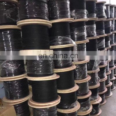 Factory price 1 2 4 cores core 1km steel wire outdoor G652D G657A1 FTTH fiber optic flat drop cable