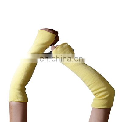 Safety arm protection sleeves cut flame resistant breathable yellow aramid sleeves for welding