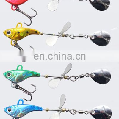 In stock 9cm/12g Lead Fish with High Speed Rotation Spoon Jig Fishing Lure Spinner Lure