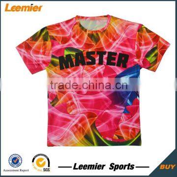 100% polyester all over flower printing tee t shirts for sublimation printing