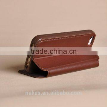 leather phone cases for iphone 5s case with view & stand