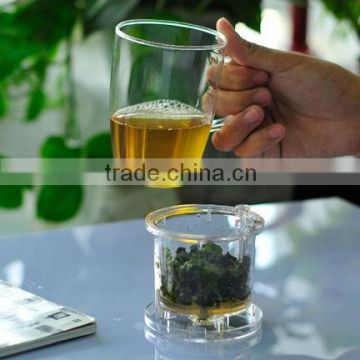 "SAMADOYO" Clear Glass Cup With Infuser For Making Loose Leaf tea