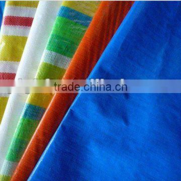 160gsm blue and green waterproof canvas sheet &striped cloth