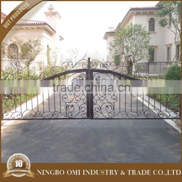 Wrought iron garden door outdoor/courtyard gate iron craft main gate double security gates supplier
