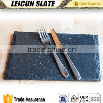 Wholesale Natural Black Slate Plates For Resteraunt Food Service