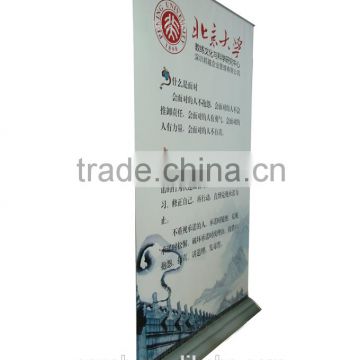 Wide Basement Roll Up Banner Stand, Retractable Advertising Roll Up Display Rack and stands