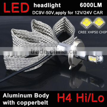 Led car headlight 12V led auto bulbs H4/HB2/9003 headlight led h4