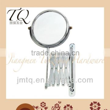 Extensible chrome wall mounted makeup mirror