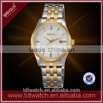 WEIQIN golden brand name watches business stainless steel watches