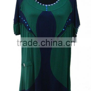 Viscose 94% to spandex 6% High grade fashion meterial adds different fabrics blouse tops YLD 0084