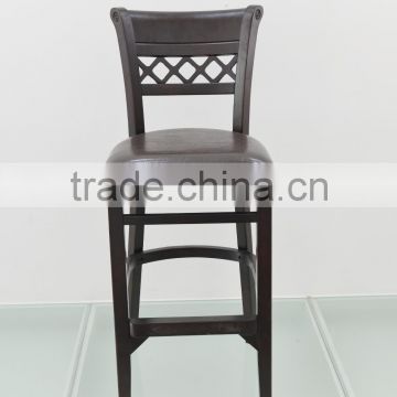 Accent bar furniture black PU leather bar stool chair(FOH-CXSC02)