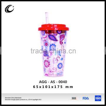 Factory plastic cup advertising wholesale 16 oz double wall advertising cup