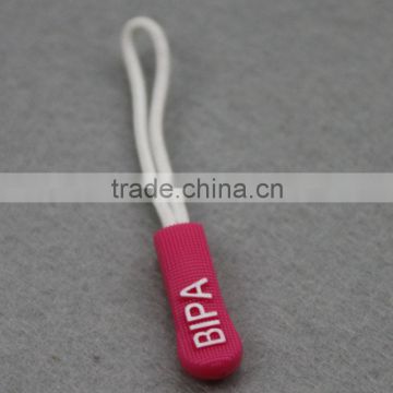 xuran cheap logo printed 3d soft plastic zipper puller
