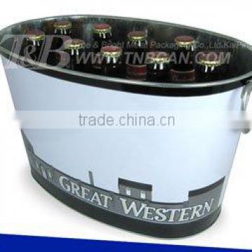 promotion gift 15QT flexible handles large tin bucket coolers