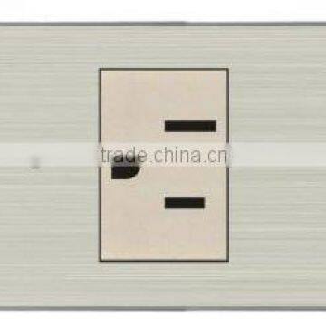 stainless stell panel 15a american wall socket