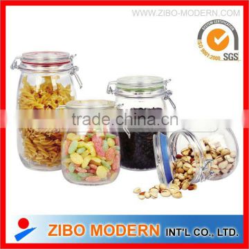 4pc set food glass canister/glass jar