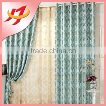 Hotel polyester woven printed blackout curtain fabric for windows