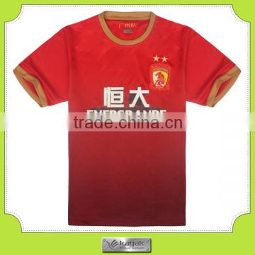 100%polyester hotsale team soccer jersey with embroidery logo