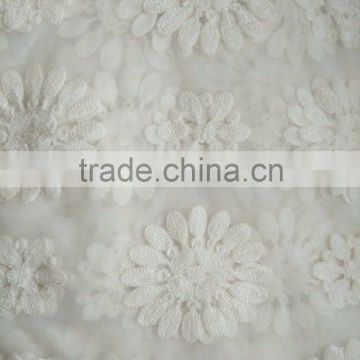 Chain Stitch Garment Embroidery Fabric of Dyeable thread