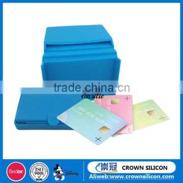 Silicone Business Name card Case/ box for Credit Card, ID Card, Money Holder Case
