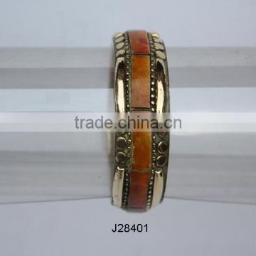 Brass and Resin Mosaic bracelets