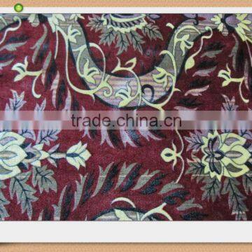 100%polyester printed high velour fabric