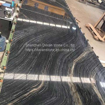 China black serpeggianite wood marble big slabs polished tiles