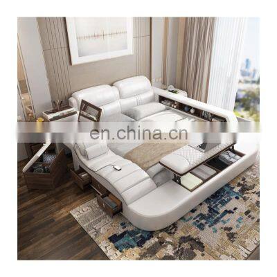 Luxury Italian Genuine White Modern Beds