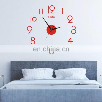 Creative Montre Murales Decorative Wall Stickers DIY Montre Murale 3D Clock Hand\t Large Wall Clock for Home Decor