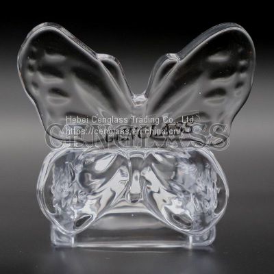 Butterfly Design Glass Tealight Candle Holder     Wholesale Glass Candle Holders Manufacturers