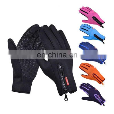 Cheap Waterproof Winter Warm Touch Screen Gloves Other Sports Bicycle Cycling Gloves In Black