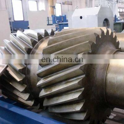 Mining machinery transmission reducer accessories OEM gear grinding shaft large steel gear shaft