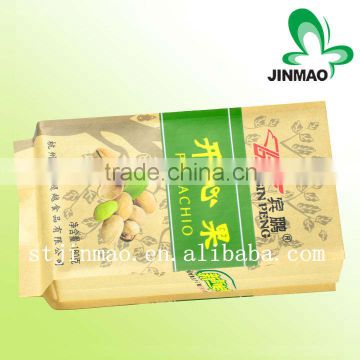 Vivid printed Kraft paper nuts packing bags with side gusset